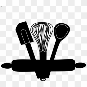 Bakery Clipart - Baking Utensils Clipart Black And White, HD Png Download - bakery icon png