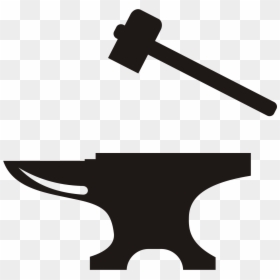Anvil Blacksmith Hammer Clip Art - Anvil And Hammer Silhouette, HD Png Download - shard png