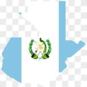 Guatemala Flag Map, HD Png Download - bandera guatemala png