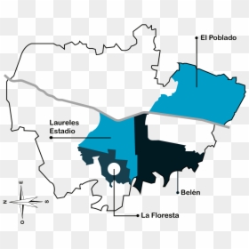 Mapa De Los Barrios - Quartiers De Medellin, HD Png Download - mapa colombia png