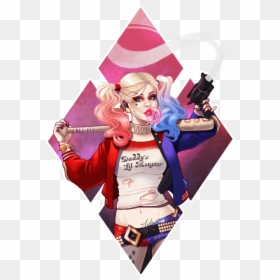 Harley Quinn Tumblr Png, Transparent Png - daddy's lil monster png