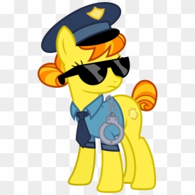 Blah23z, Copper Top, Cuffs, Hat, Necktie, Police, Police - Starlight Glimmer Police Officer, HD Png Download - cuffs png