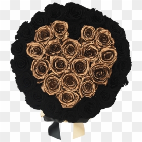Orb Grand Black And Gold Heart Roses"  Class="lazyload - Bun, HD Png Download - black orb png