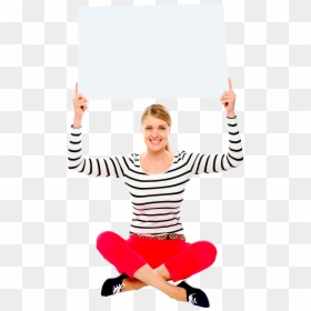 Girl Holding Banner Royalty-free Png Photo - Banner Girl Holding, Transparent Png - baby chicks png