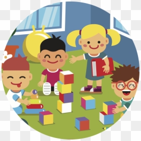Transparent Preschool Clipart - Play Time Cartoon, HD Png Download - family clip art png