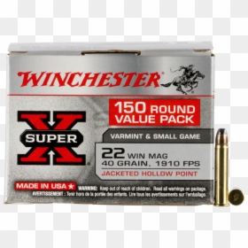 Winchester 22 Wmr Ammunition Super-x X22mh 40 Grain - Winchester Super X 20 Gauge 4 Shot, HD Png Download - hollow point png