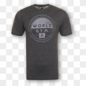 Active Shirt, HD Png Download - world gym logo png