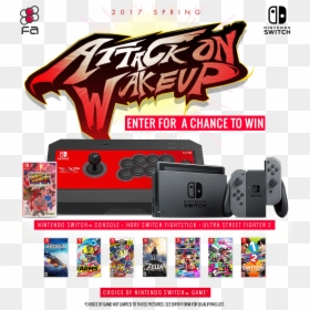 58cd6d0b0a110 Atow Apring2017 Header - Nintendo Switch Street Fighter Controller, HD Png Download - nintendo switch console png