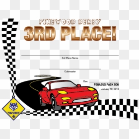 Pinewood Derby Award Certificate Template Just B Cause - Pinewood Derby Certificate 2nd Place, HD Png Download - 3rd place png