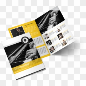 Yellow Concert Bi-fold Brochure Template Preview - Flyer, HD Png Download - fold png