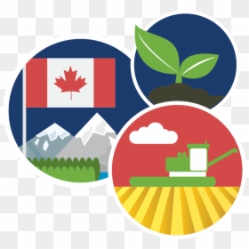 Canadian Flag, Sprouting Plant, And Combine Harvester, HD Png Download - kraft heinz png