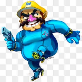 Wario Zero Suit Samus, HD Png Download - wario png