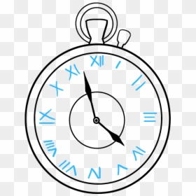 Pocket Watch Drawing Easy, HD Png Download - pocket watch png
