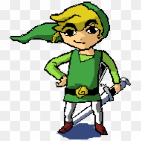 Toon Link Pixel Art, HD Png Download - toon link png