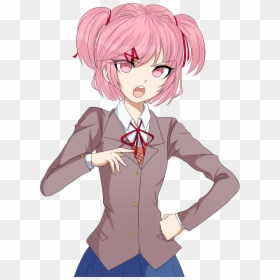 Doki Doki Literature Club Sprites, HD Png Download - natsuki png