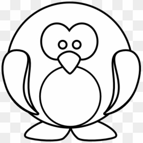 Penguin Coloring Pages, HD Png Download - outline png