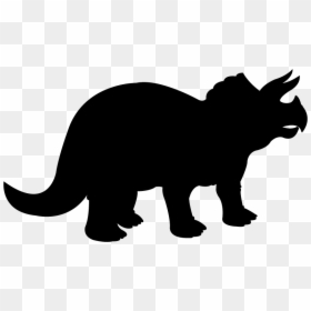 Dinosaur Silhouette Clip Art, HD Png Download - triceratops png