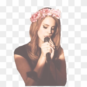 Lana Del Rey Flower Crown Singing, HD Png Download - lana del rey png