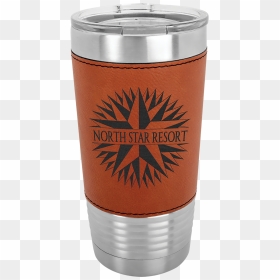Steel Tumbler With Leather, HD Png Download - tumbler png