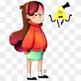 Bill Cipher And Mabel Pines, HD Png Download - bill cipher png