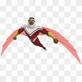 Avengers Assemble Cartoon Falcon, HD Png Download - captain falcon png