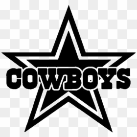 Dallas Cowboys Black And White, HD Png Download - cowboys logo png