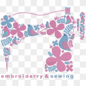 Floral Sewing Machine - Floral Sewing Machine Png, Transparent Png - embroidery machine png