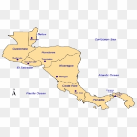 Central America Map - Cultural Regions Of Central America, HD Png Download - central america png