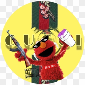 #elmo #gucci #lean #ohh #skrt #gang #ganggang #ak47 - Gucci Gang, HD Png Download - elmo.png