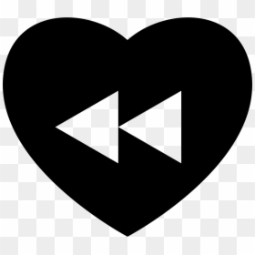 Heart Rewind Back Button - Heart Rewind, HD Png Download - back arrow icon png