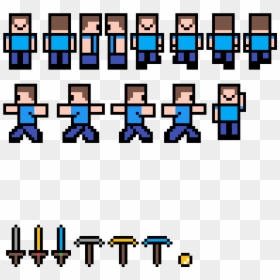 Minecraft Steve Rpg Sprite, HD Png Download - minecraft steve.png