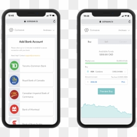 Connect Bank Account And Mobile View Of Cad To Cardano - Card View Ios 12, HD Png Download - cardano png