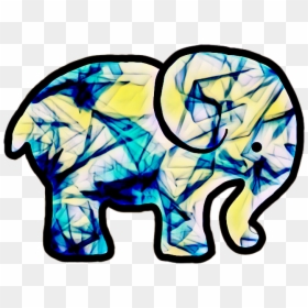#elephant #sticker #tumblr #aesthetic #png #overlay - Art Tumblr Png Redbubble Sticker, Transparent Png - elephant png tumblr