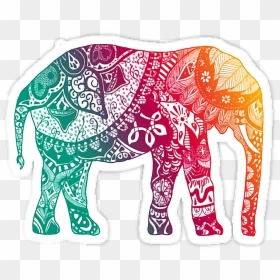 #elephant #colorful #tumblr #freetoedit - Mandala Elephant Sticker Pink, HD Png Download - elephant png tumblr