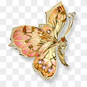 Nicole Barr Designs 18 Karat Gold Butterfly Necklace-gold - Butterfly Png Background Hd Gold, Transparent Png - gold butterflies png
