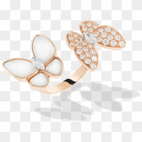 Van Cleef & Arpels Two Butterfly, HD Png Download - gold butterflies png