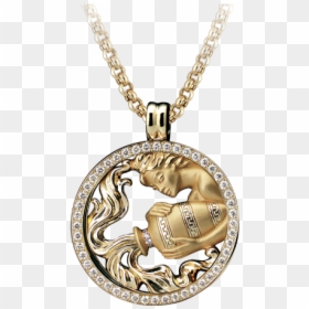 Acuario Gold Pendant, HD Png Download - acuario png