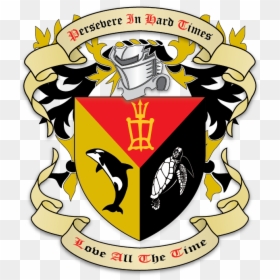 Per Pall, Gules, Sable And Or, In Chief A Waterman - Coats Of Arms Perseverance, HD Png Download - sable png