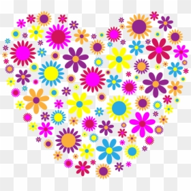 Heart,flora,symmetry, HD Png Download - flower heart png