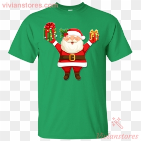 Santa Claus Sweatshirt Cute, HD Png Download - cute santa png