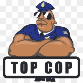 Transparent Detective Clip Art - Muscular Police Officer Cartoon, HD Png Download - police emoji png