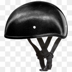 Daytona Helmets Motorcycle Half Helmet Skull Cap- Carbon - Equestrian Carbon Fiber Helmet, HD Png Download - biker helmet png