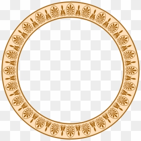 Circular Greek Arabesque Frame 2 - Oddworld Planet, HD Png Download - greek circle png
