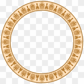 Circular Greek Arabesque Frame 2 - Oddworld Planet, HD Png Download - greek circle png