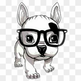 #dog #tumblr #ftestickers #pugs - Desenhos De Cachorros Com Oculos, HD Png Download - tumblr dog png
