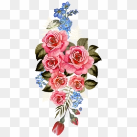 Digital Art Flower Png, Transparent Png - flower print png