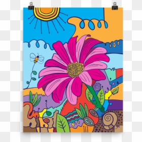 Greeting Card, HD Png Download - flower print png