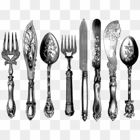 Antique Forks And Knives, HD Png Download - wooden spoons png