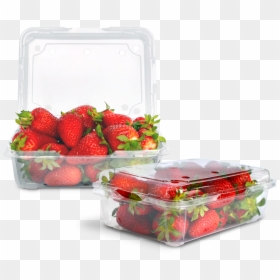 Pak8 300g Clamshell Open And Closed Strawberries Cs - Strawberry In Container Png, Transparent Png - food tray png