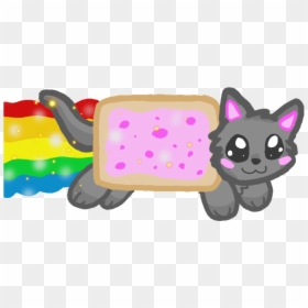 Transparent Kawaii Cat Clipart - Nyan Cat, HD Png Download - nyan cat rainbow png